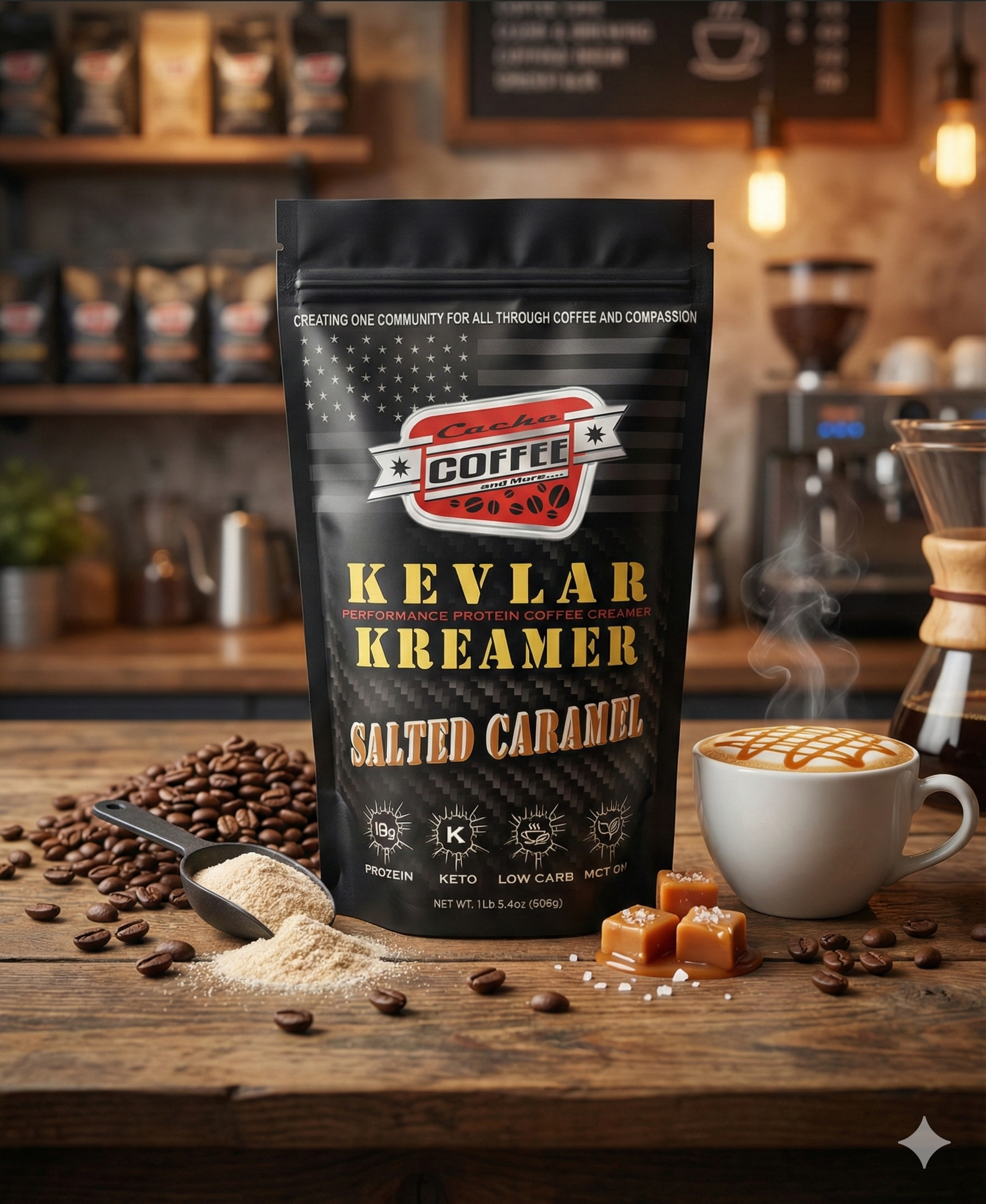 Kevlar Kreamer – Salted Caramel Coffee Creamer